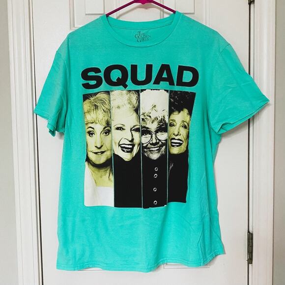 The Golden Girls Squad Rose Blanche Sophie Dorothy 80’s Aqua Tee - Picture 1 of 5